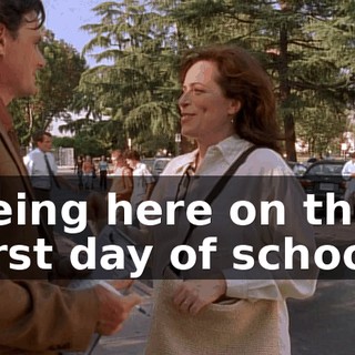 being here on the first day of school.