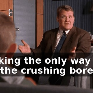 thinking the only way to end the crushing boredom