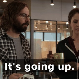 It's going up.