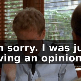 I'm sorry. I was just giving an opinion.