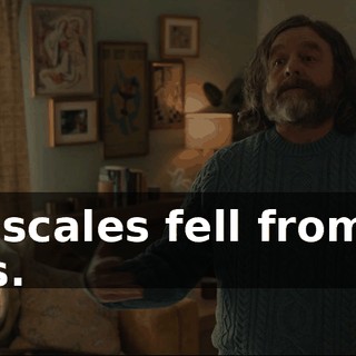 The scales fell from my eyes.