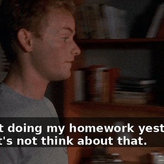 for not doing my homework yesterday, but let's not think about that.