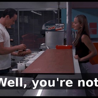 Well, you're not.