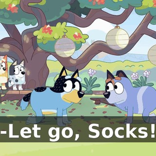 -Let go, Socks!