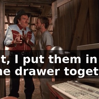First, I put them in the same drawer together,