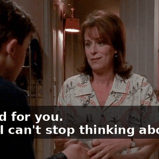 - Good for you. - But I can't stop thinking about it.