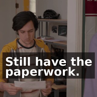 Still have the paperwork.
