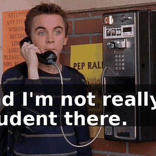 and I'm not really a student there.