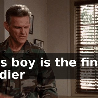 This boy is the finest soldier