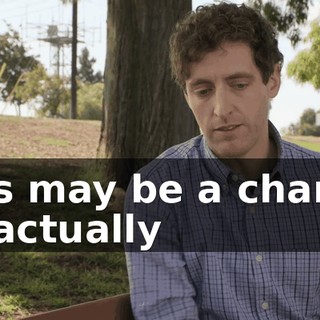 this may be a chance to actually
