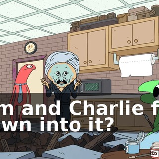 Pim and Charlie fell down into it?