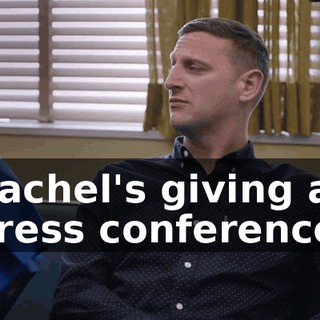 Rachel's giving a press conference,