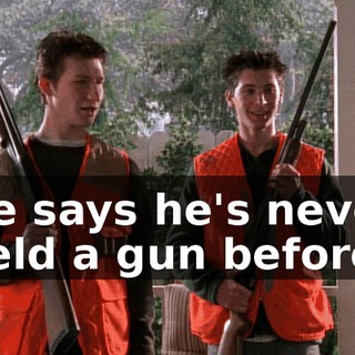 He says he's never held a gun before,