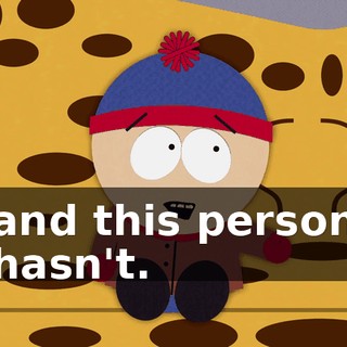 and this person hasn't.