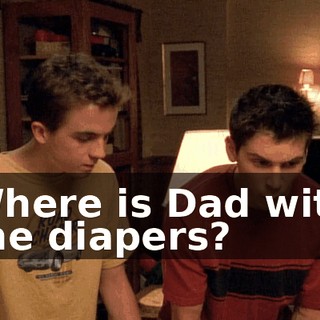 Where is Dad with the diapers?