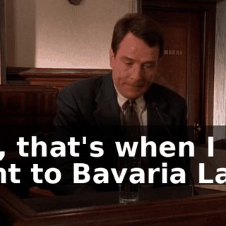 Yes, that's when I went to Bavaria Land.