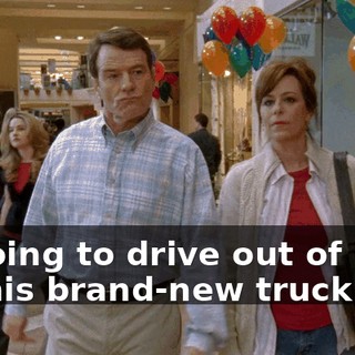 is going to drive out of here in this brand-new truck!