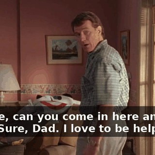 - Reese, can you come in here and help me? - Sure, Dad. I love to be helpful.