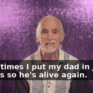 Sometimes I put my dad in JibJab videos so he's alive again.