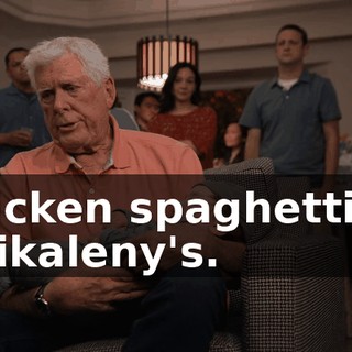 chicken spaghetti at Chikaleny's.