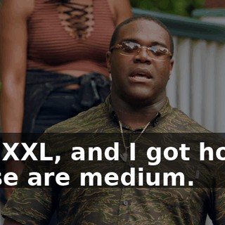 in a XXL, and I got home, these are medium.