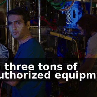 with three tons of unauthorized equipment?
