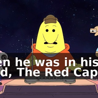 when he was in his band, The Red Capers.