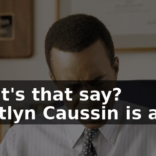 What's that say? "Kaitlyn Caussin is a..."?