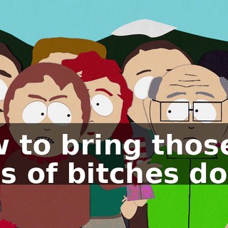 how to bring those sons of bitches down.