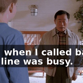 And when I called back, the line was busy.