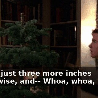 Okay, just three more inches clockwise, and-- Whoa, whoa, whoa!