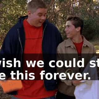 I wish we could stay like this forever.