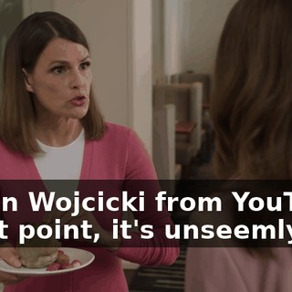 Susan Wojcicki from YouTube. Don't point, it's unseemly.