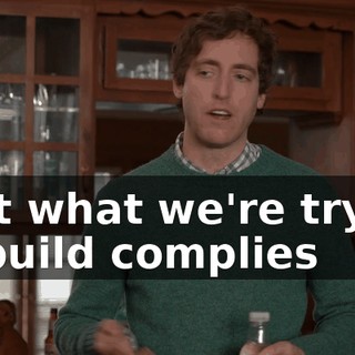 that what we're trying to build complies