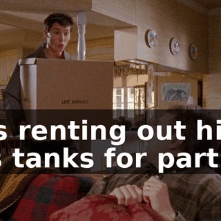 was renting out his gas tanks for parties.