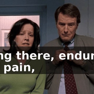 Lying there, enduring the pain,