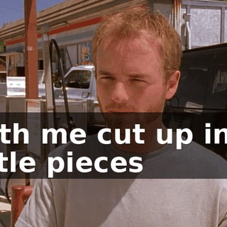 with me cut up into little pieces