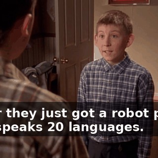 I hear they just got a robot parrot that speaks 20 languages.