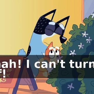 Aaah! I can't turn it off!