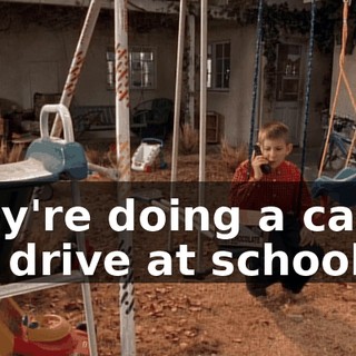 They're doing a candy bar drive at school,