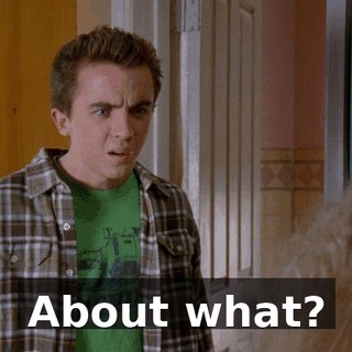 About what?