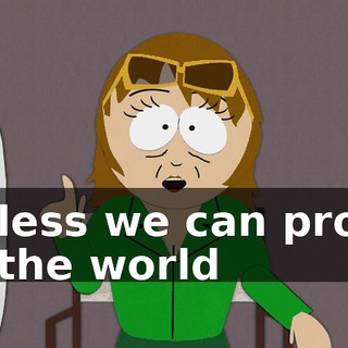 Unless we can prove to the world