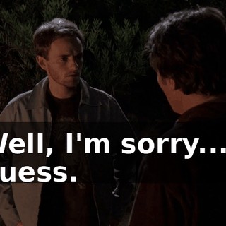Well, I'm sorry... I guess.