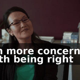 I'm more concerned with being right