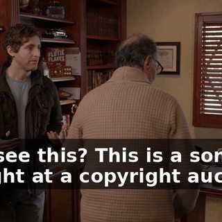 You see this? This is a song I bought at a copyright auction.