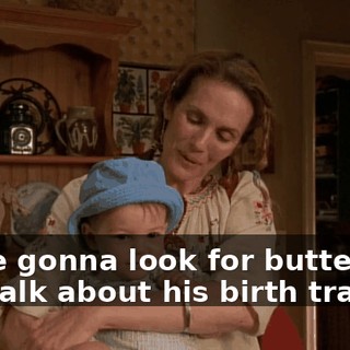 We're gonna look for butterflies and talk about his birth trauma.