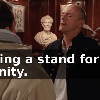 Taking a stand for my dignity.