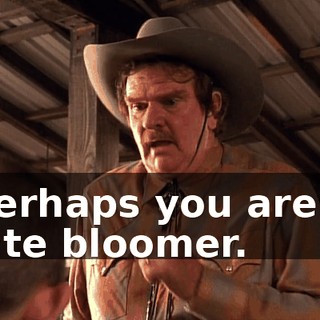 Perhaps you are a late bloomer.