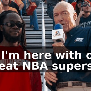 Folks, I'm here with one of the great NBA superstars...