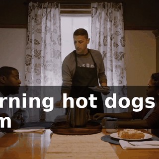 Morning hot dogs for Sam